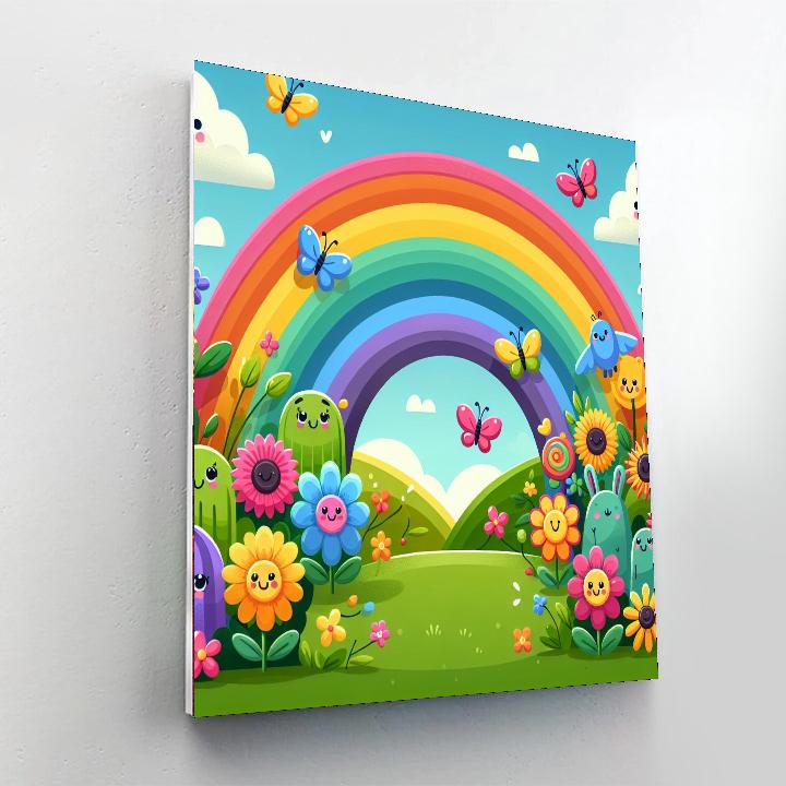 Rainbow Wonderland Paint By Numbers Art