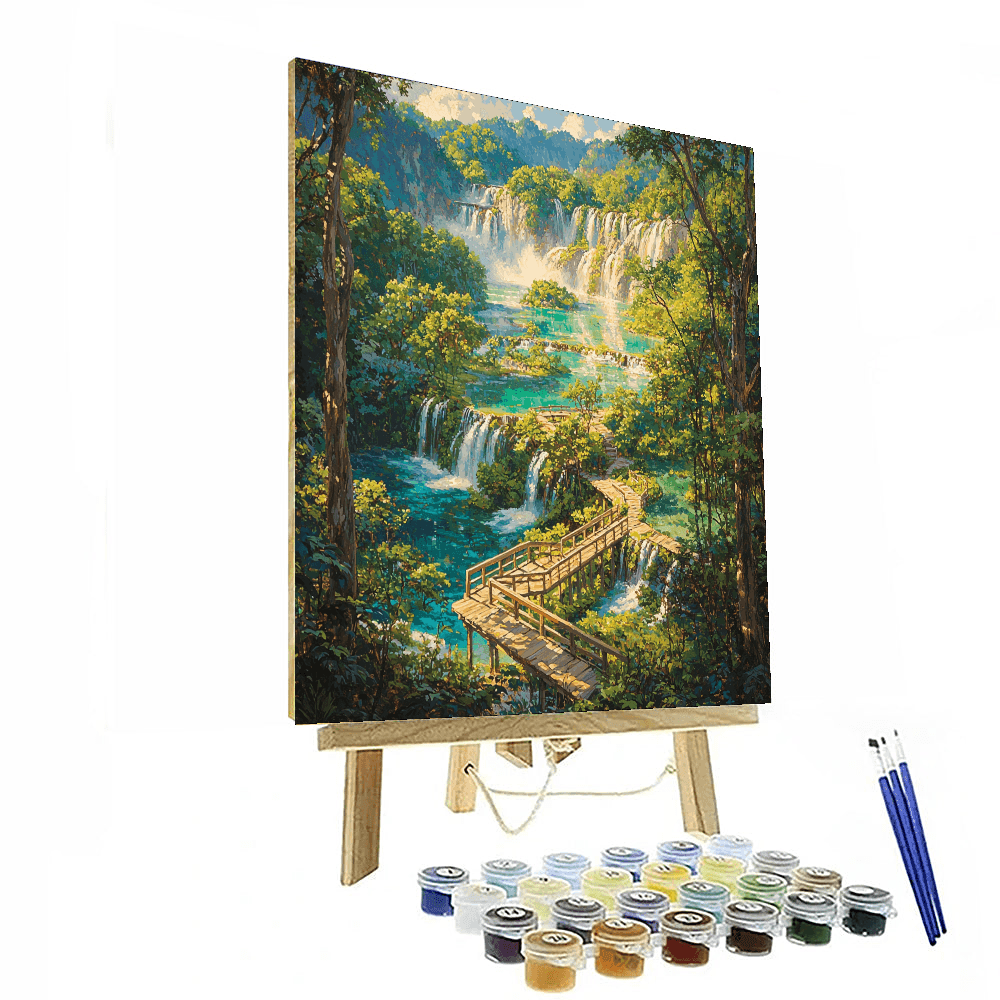 Plitvice Lakes National Park, Croatia Painting Number Kit