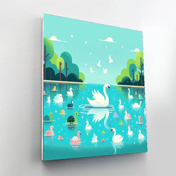 Enchanted Lake Number Painting