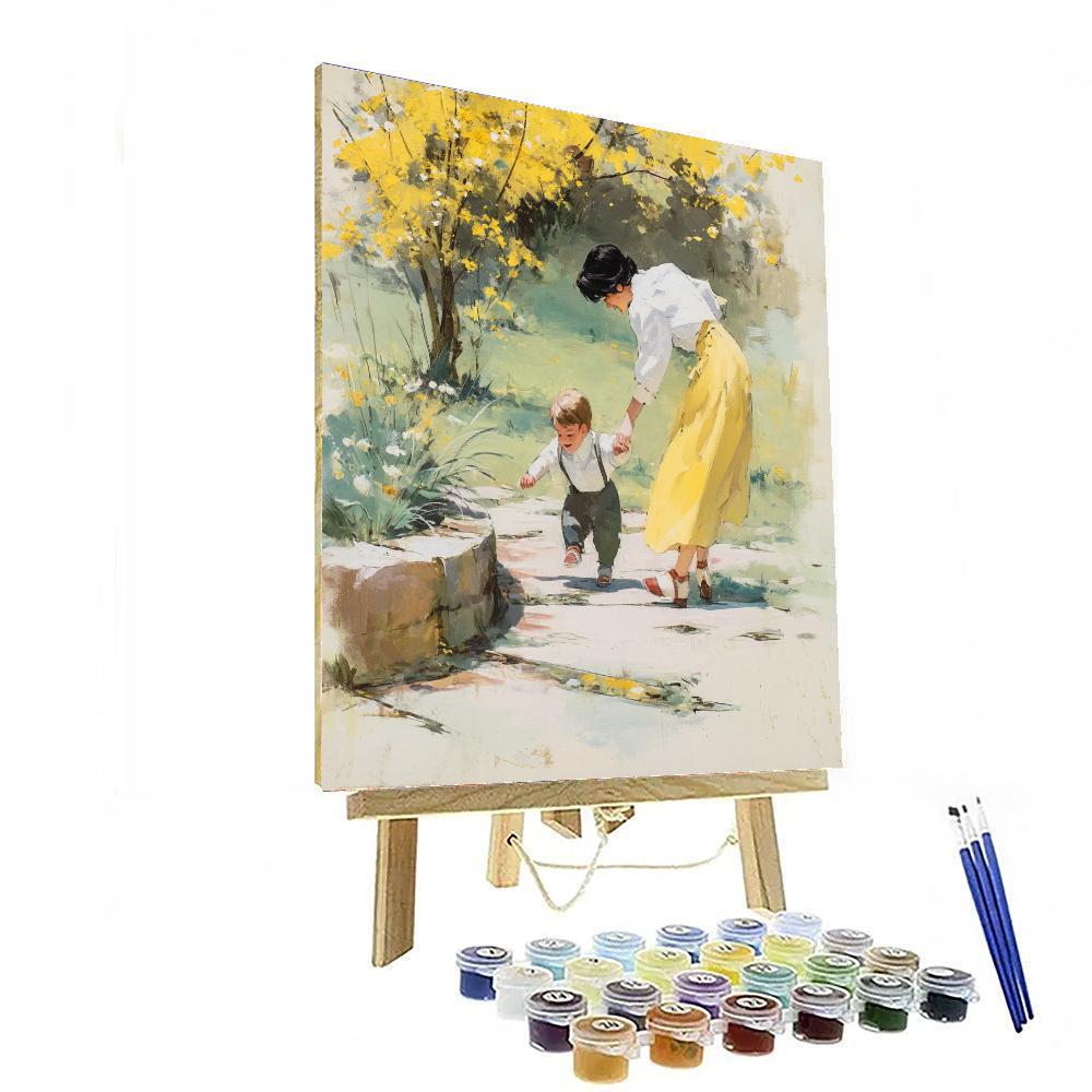 Her First Steps Painting Number Kit