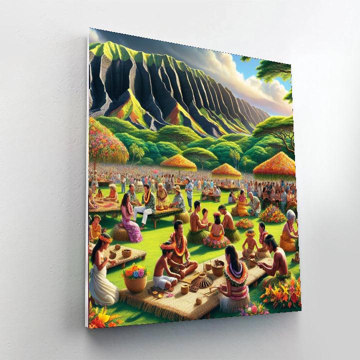Pahoa's Lava Tree State Monument Festival Painting By Numbers Kit