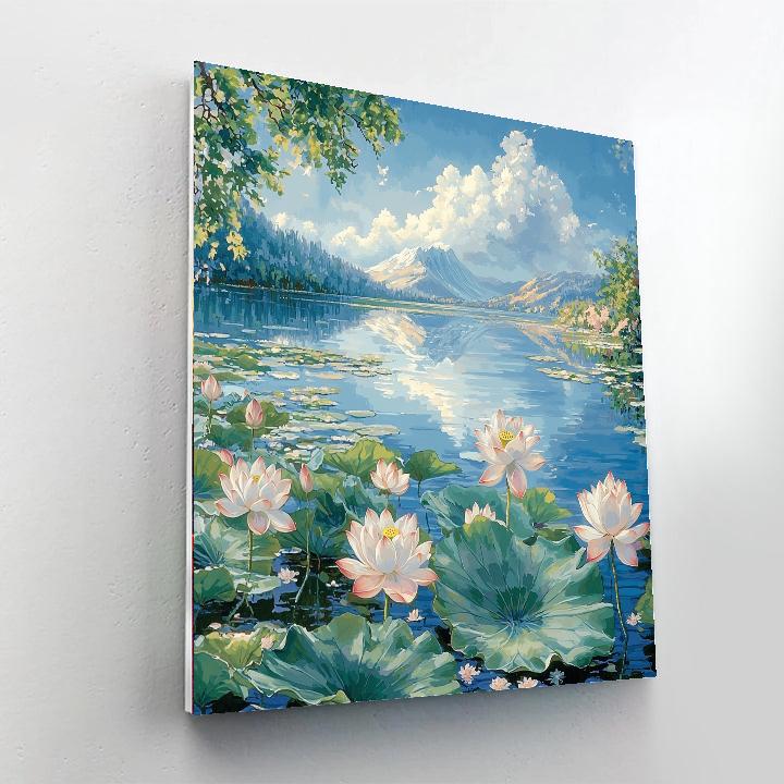 Hokusai Inspired Blossoming Stillness  Paint By Numbers Kits