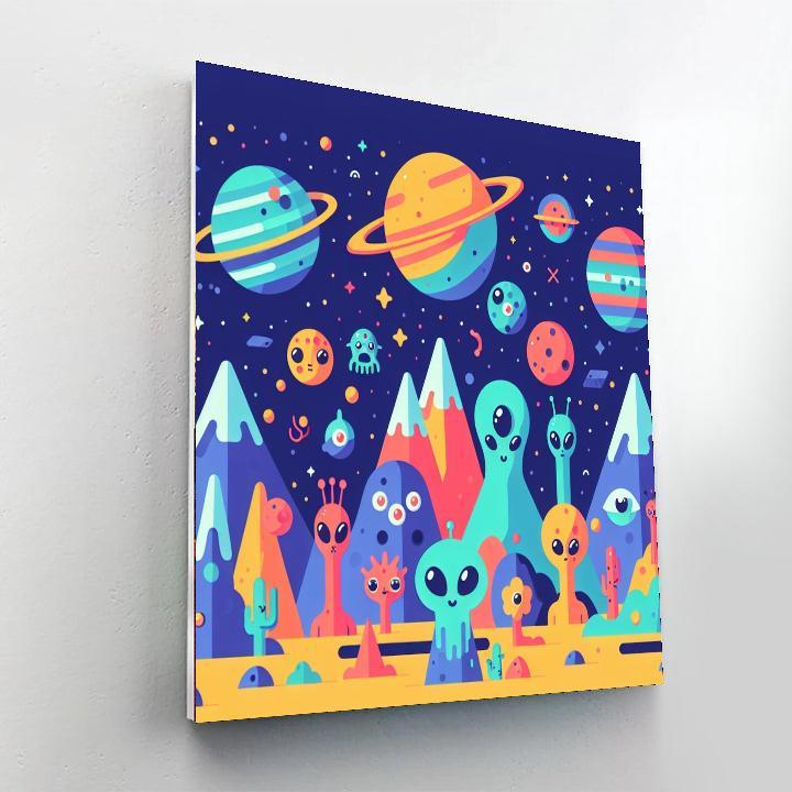 Alien Adventure World Number Painting