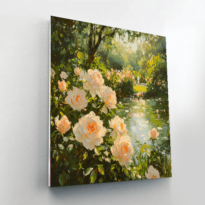 Claude Monet Inspired Monet's Rose Garden  Painting By Numbers Kit