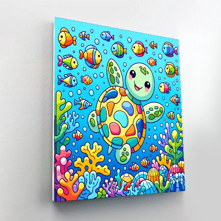 Whimsical Turtle Numbered Painting Kits