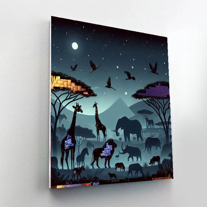 Safari Stars Paint By Numbers Art