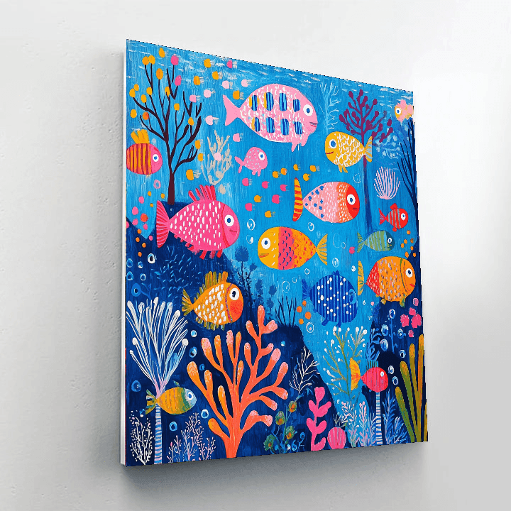 Klee Inspired Underwater Dreams  Numbered Painting Kits