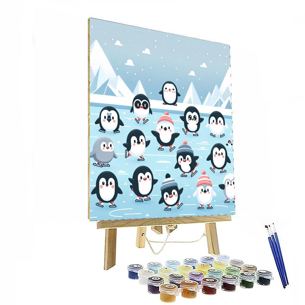 Penguin’s Ice Capade Painting By Numbers Kit