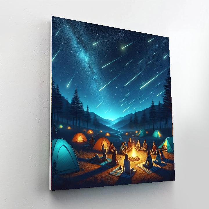 Perseid Meteor Shower Campout - Usa DIY Paint By Numbers
