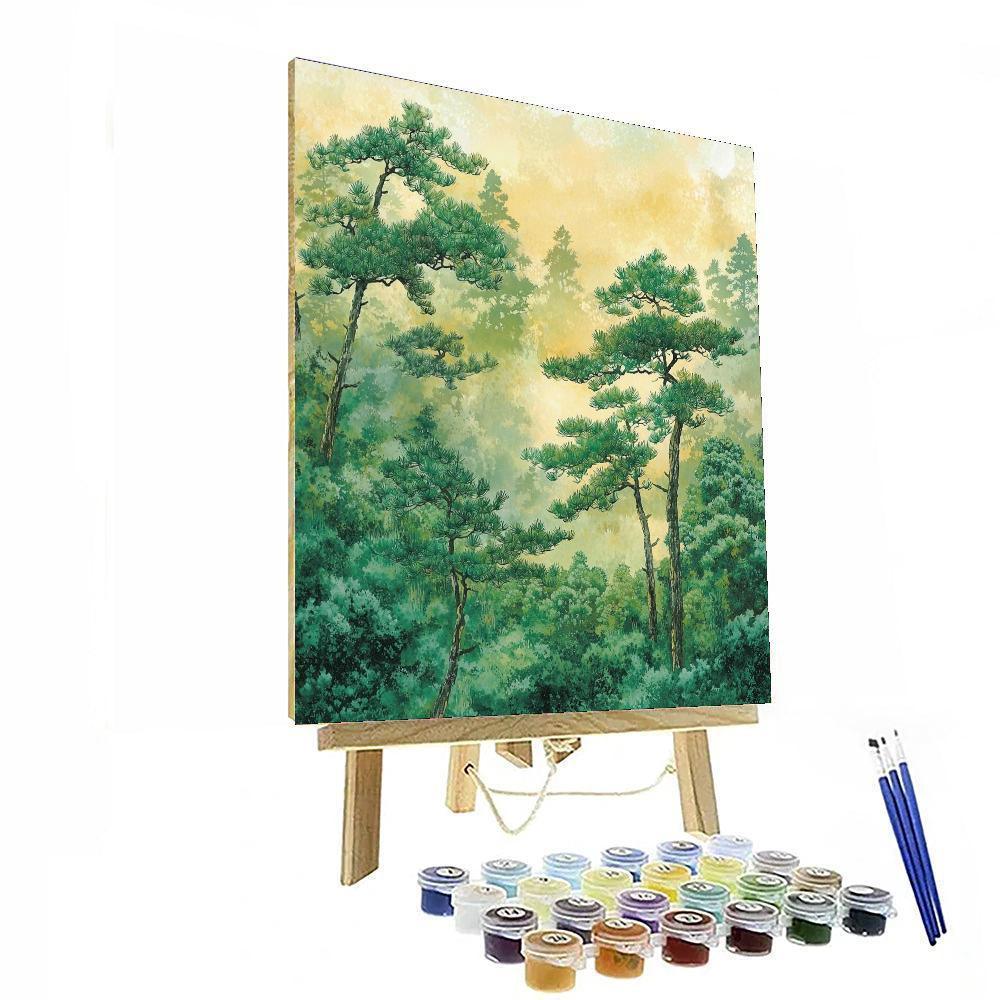 Hiroshige Inspired Breeze Through The Pines  Paint By Numbers Kits