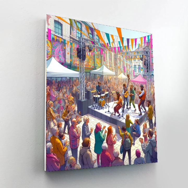 Santiago A Mil Festival Number Painting