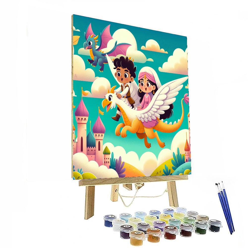 Fairytale Flight Number Painting