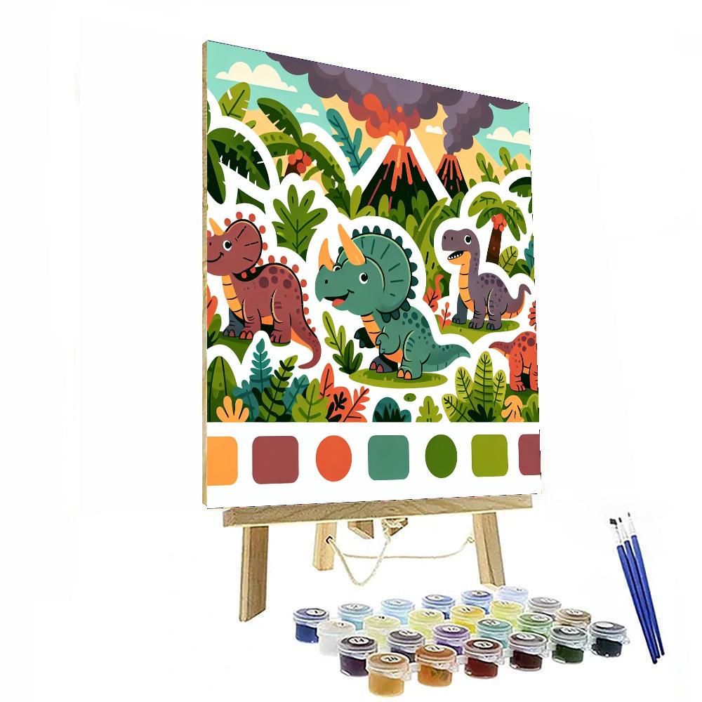 Jurassic Jungle Adventure Paint By Number