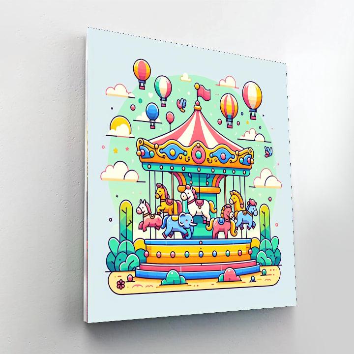 Cute Carousels Numbered Painting Kits