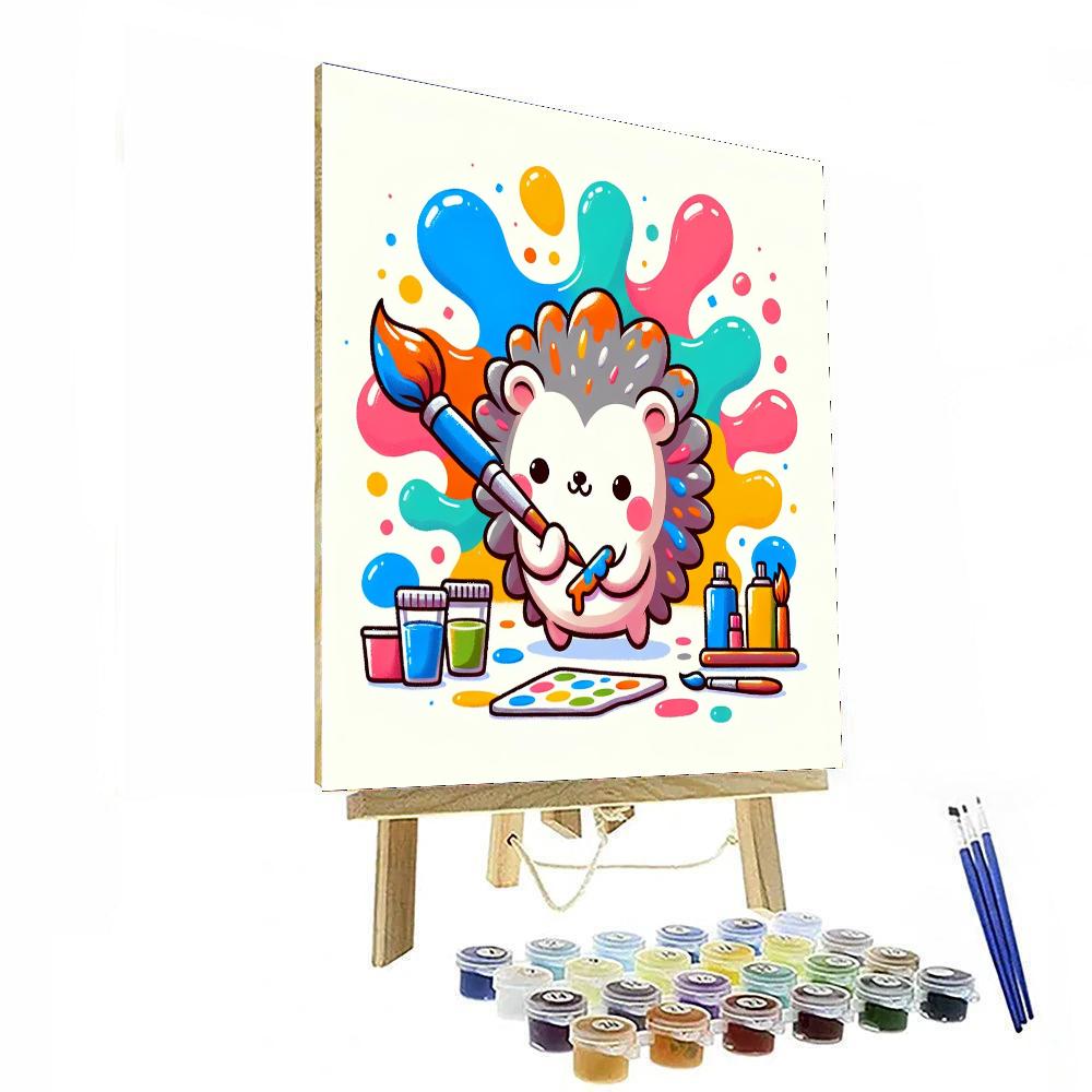 Artistic Hedgehog Number Painting