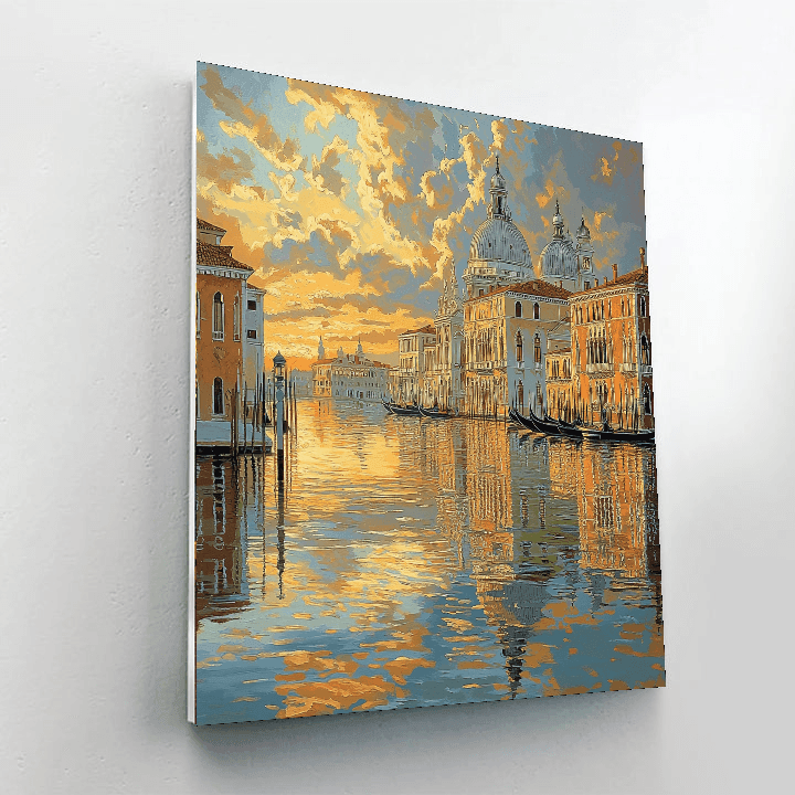 Canaletto Inspired Historic Cityscape Reflections  Paint By Numbers Kits