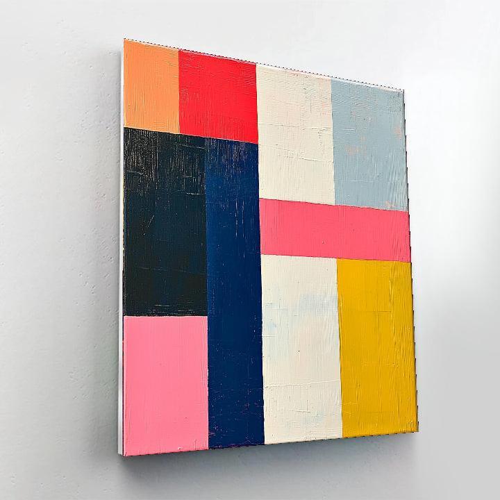 Piet Mondrian Inspired Geometric Rhythms  DIY Paint By Numbers