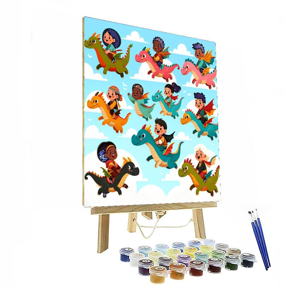 Dragon Riders Of The Sky Paint By Numbers Kits