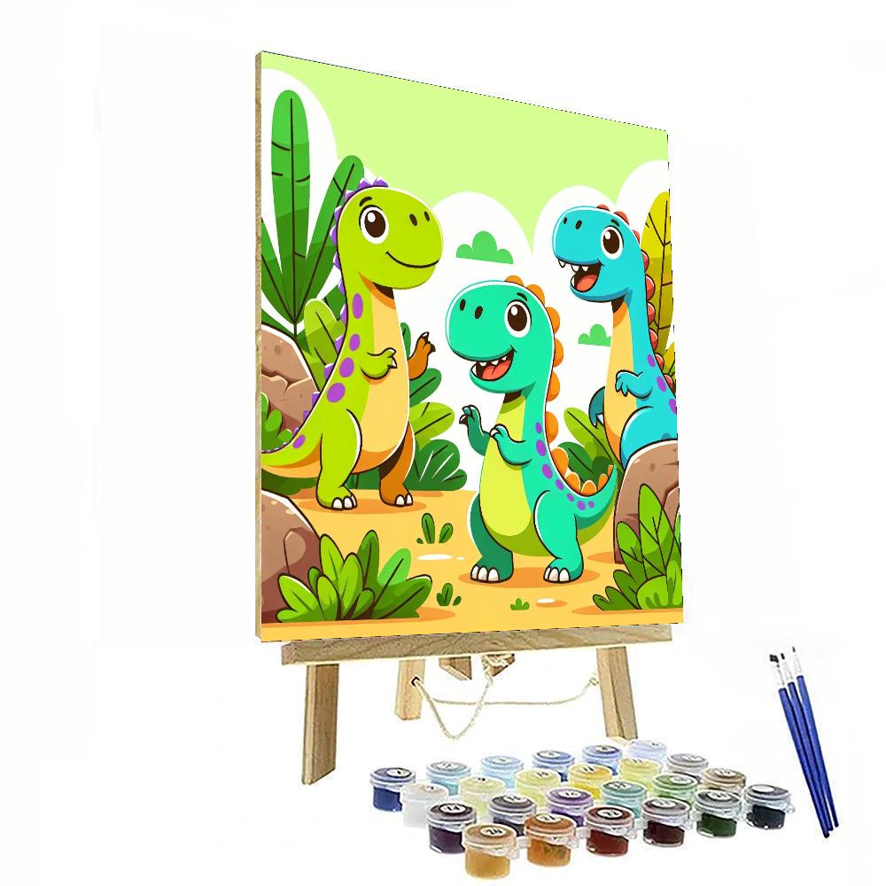 Dinosaur Detectives Paint By Numbers Art