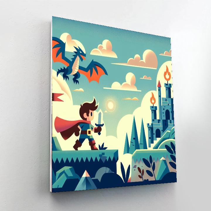 Dragon's Castle Conquest Paint By Numbers Art