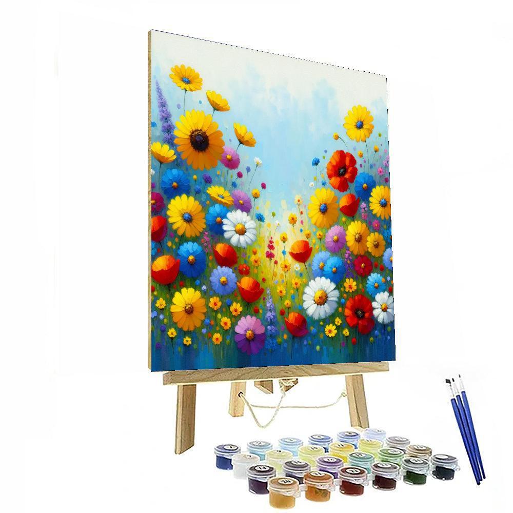 Charming Wildflowers DIY Paint By Numbers