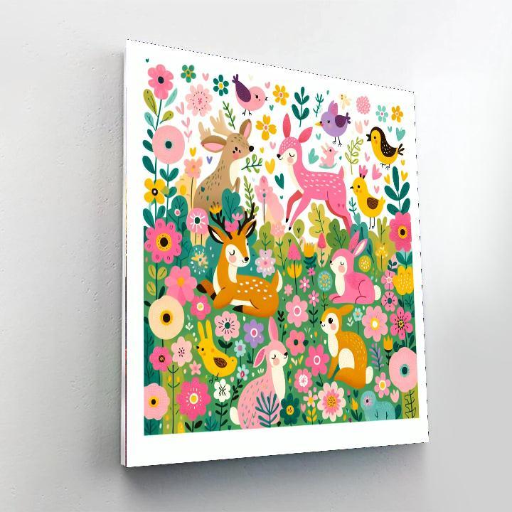 Charming Woodland Playtime Numbered Painting Kits
