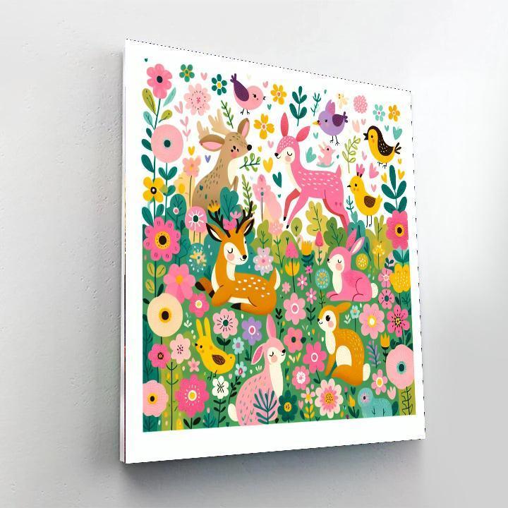 Charming Woodland Playtime Numbered Painting Kits