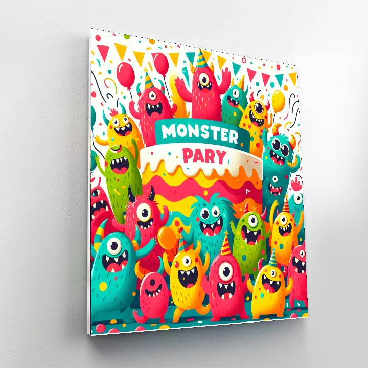 Artistic Monster Party Number Painting