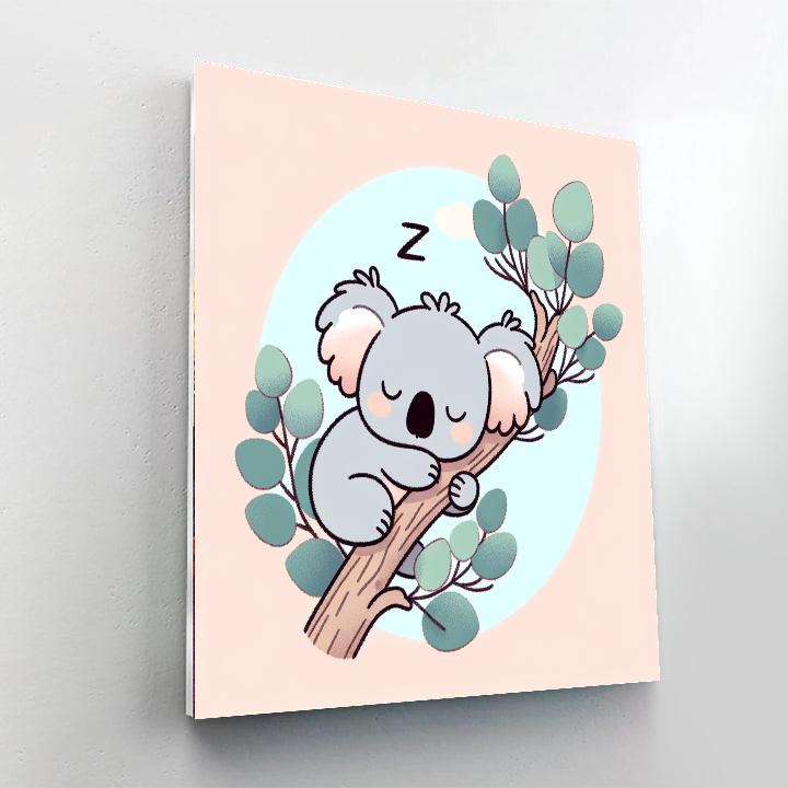 Cheerful Koala Nap Paint By Numbers Kits