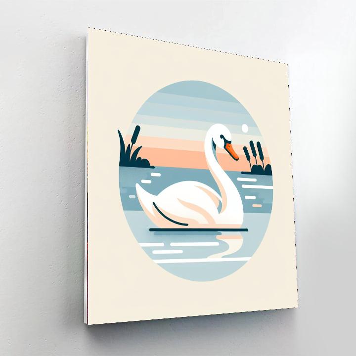 Sleek Swan Paint By Numbers Art