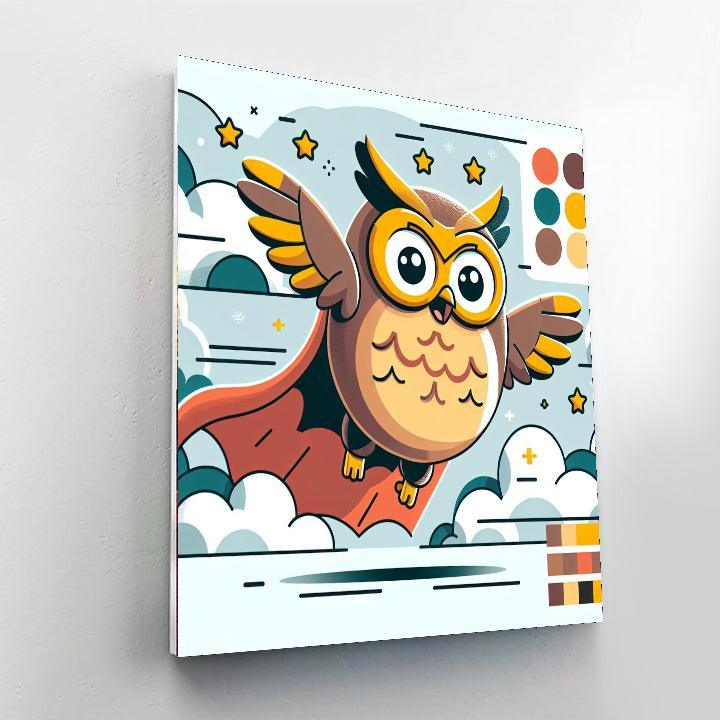 Superhero Owl Numbered Painting Kits
