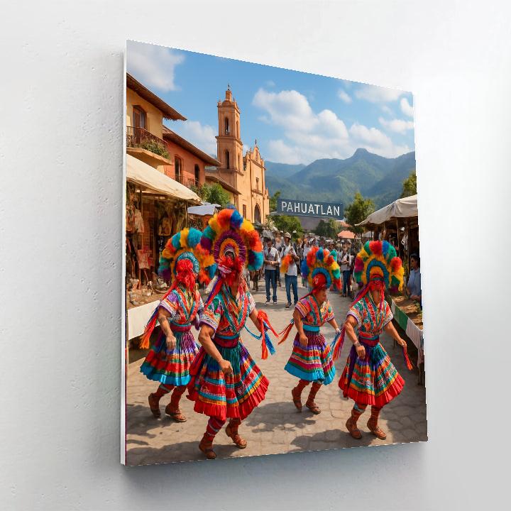 Pahuatlán Festival - Mexico Painting Number Kit