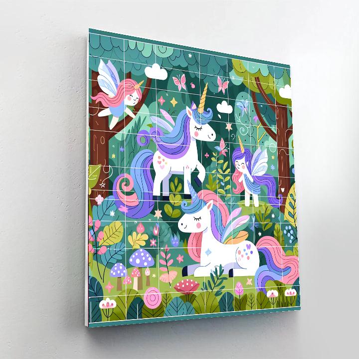 Mystical Creatures In Enchanted Woods Paint By Numbers Kits