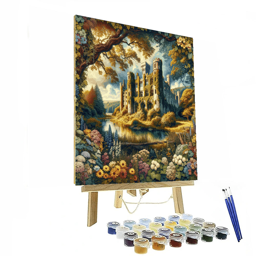 Historical Castle Ruins Painting Number Kit