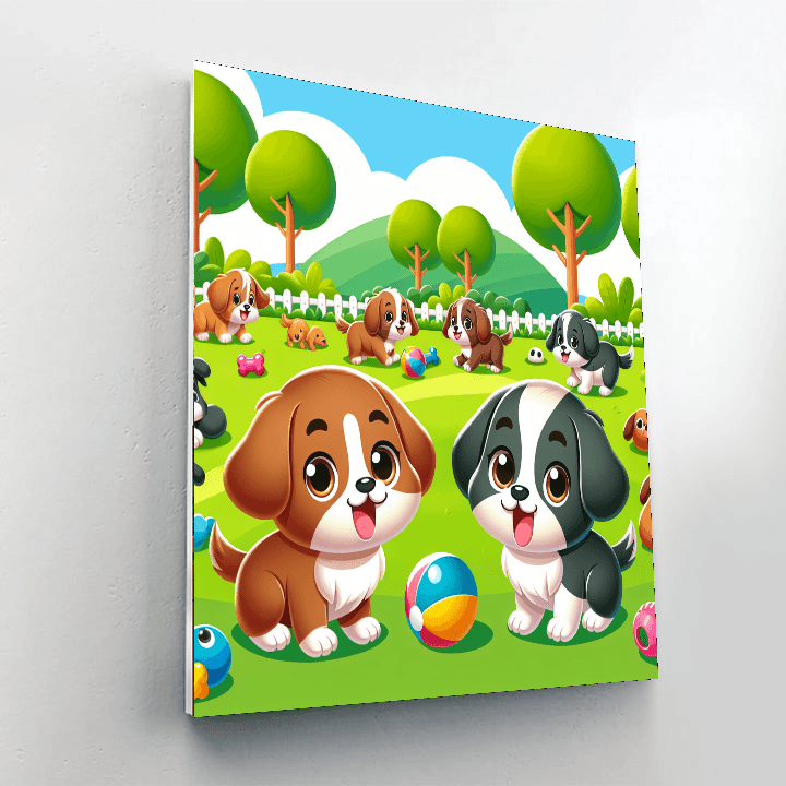 Puppy Playground Numbered Painting Kits