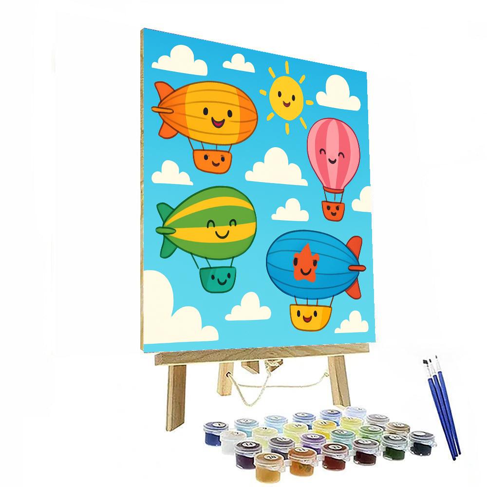 Adventurous Airships Numbered Painting Kits