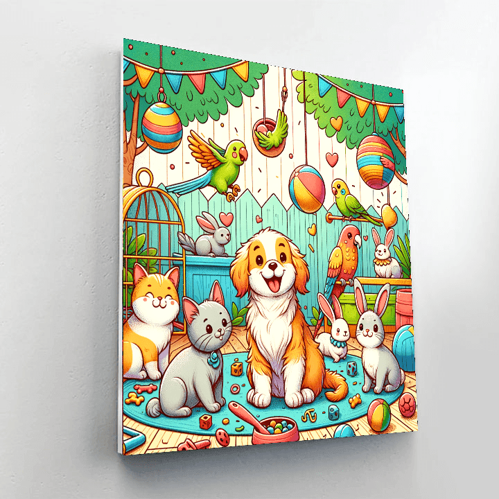 Cute Pets Day Paint By Numbers Kits