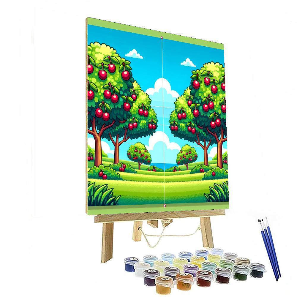 Charming Cherry Orchard Paint By Number
