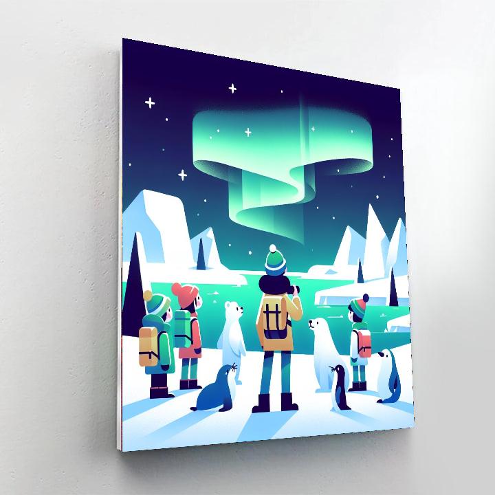Arctic Aurora Quest Paint By Numbers Art