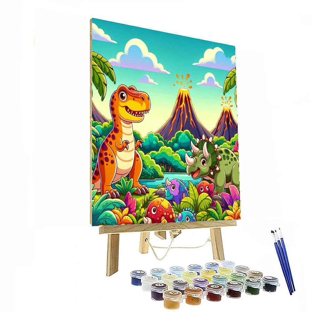Magical Dinosaurs Painting Number Kit