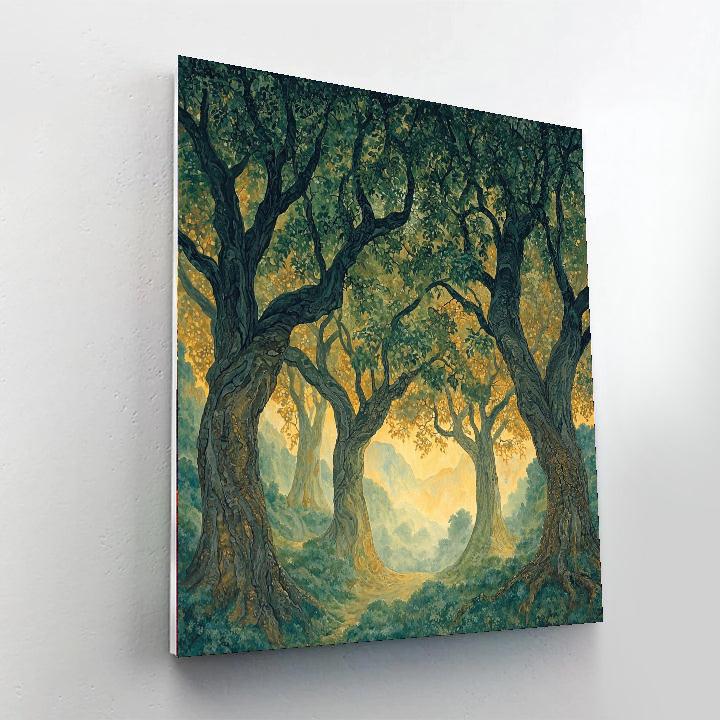 Michelangelo Inspired Ethereal Forest Whispers  Paint By Number
