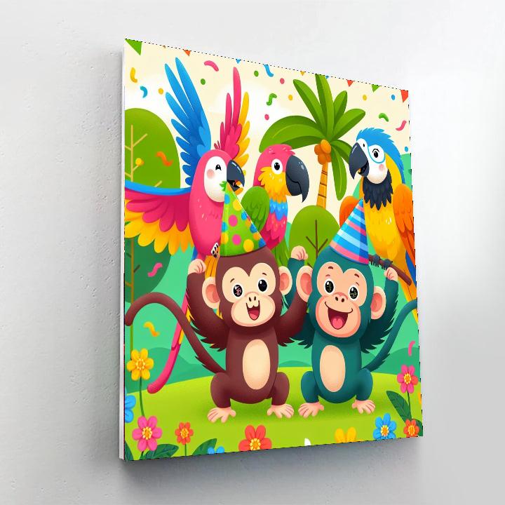 Jungle Party Extravaganza Paint By Numbers