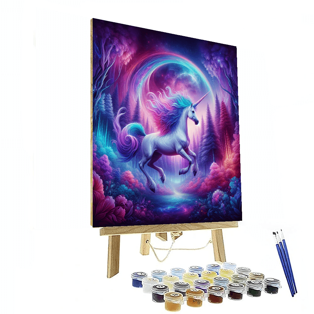 Majestic Unicorn Realm Number Painting