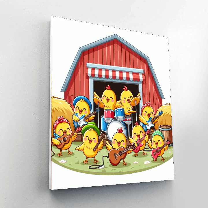 Chirpy Chicks Concert Number Painting