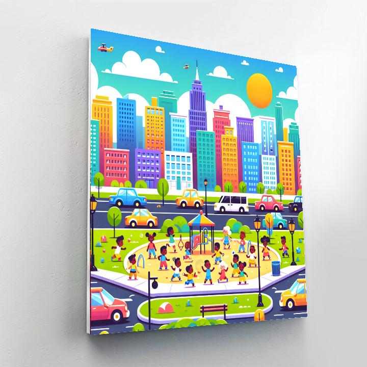 Colorful City Adventures Painting Number Kit