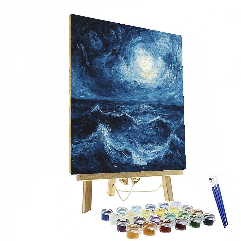 Edvard Munch Inspired Gothic Ocean Reverie  DIY Paint By Numbers