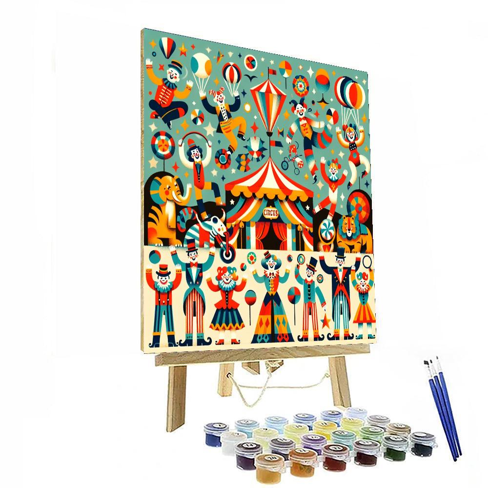 Joyful Circus Wonders Number Painting