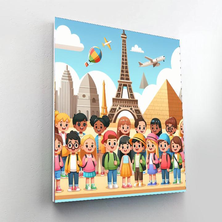 Traveling Around The World Numbered Painting Kits