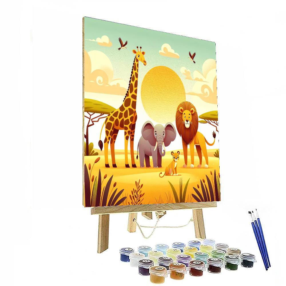 Amazing African Safari Paint By Numbers Art