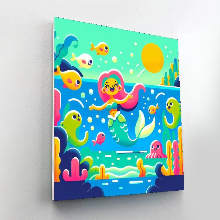 Majestic Mermaid Lagoon Numbered Painting Kits